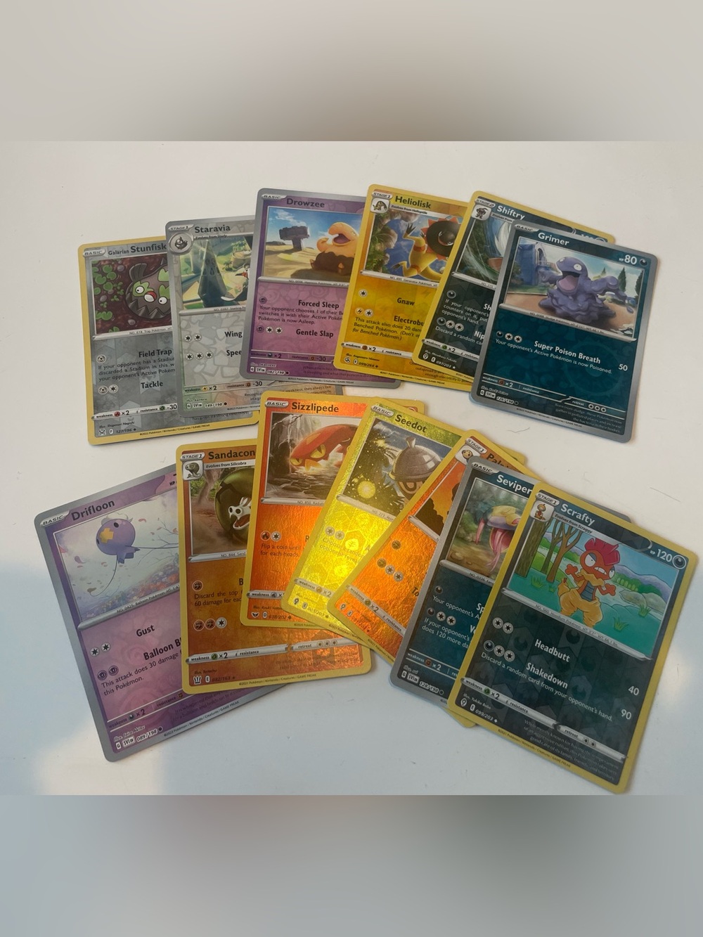 Pokémon reverse halo cards